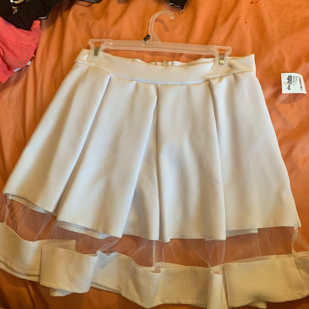 White/Sheer Skater Skirt